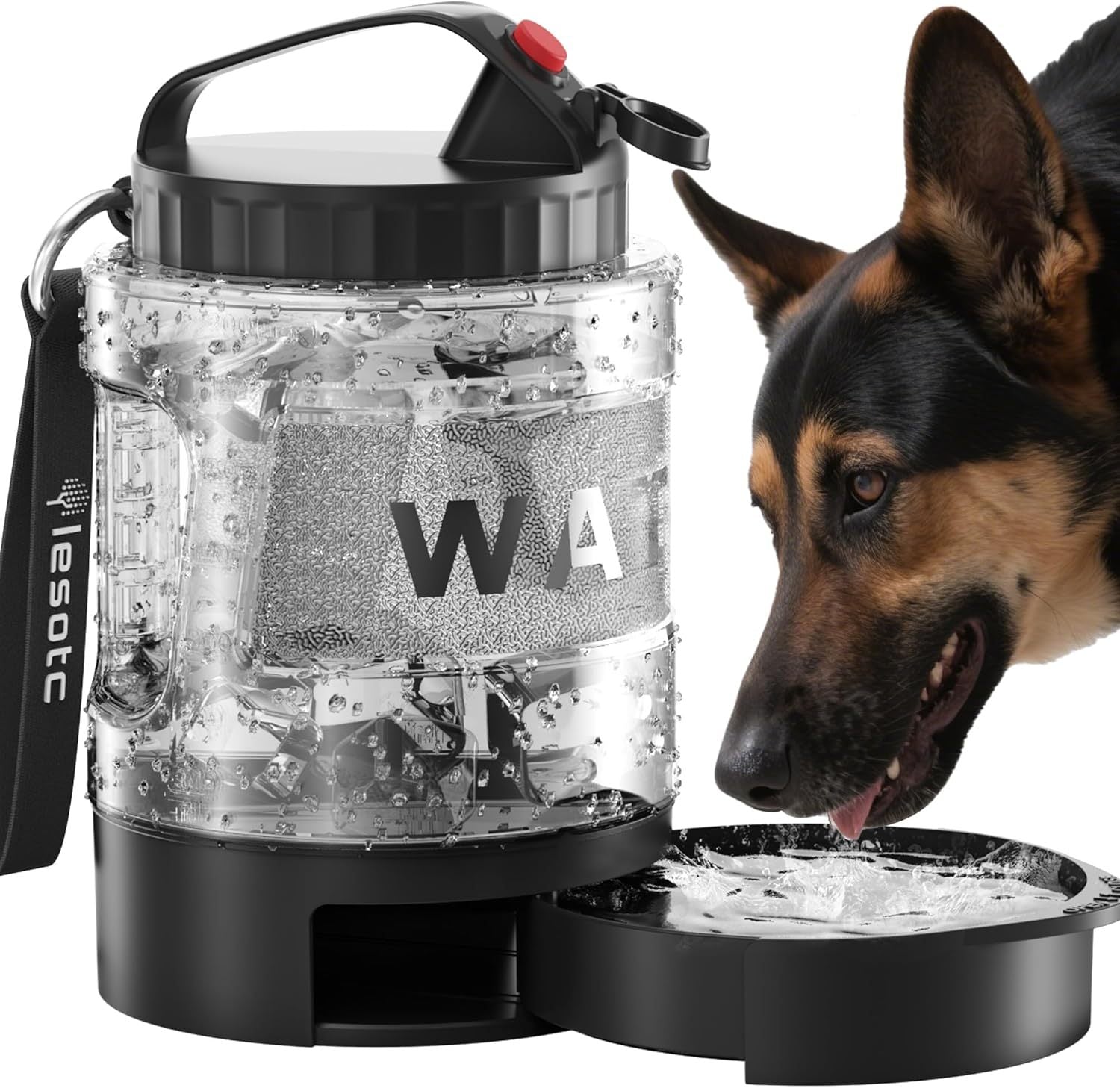 Portable Pull‑Out Dog Water Bowl for Outdoor Adventures