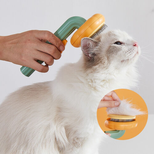 Pet Pumpkin Self‑Cleaning Slicker Brush