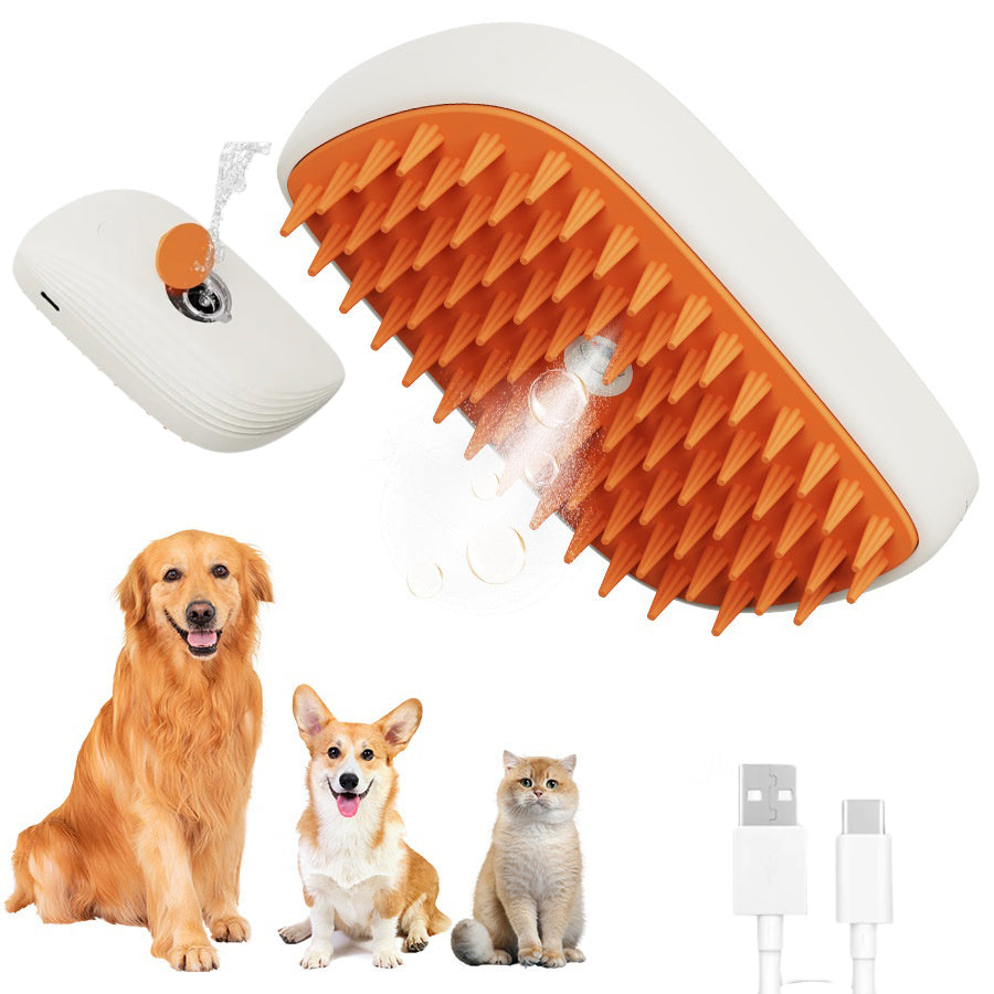 USB Rechargeable Pet Steam Grooming Comb