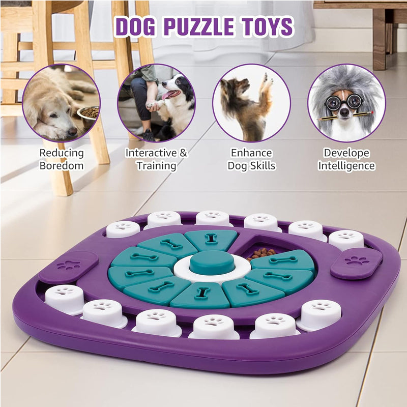 Interactive Treat Puzzle Enrichment Toy for All Dog Sizes