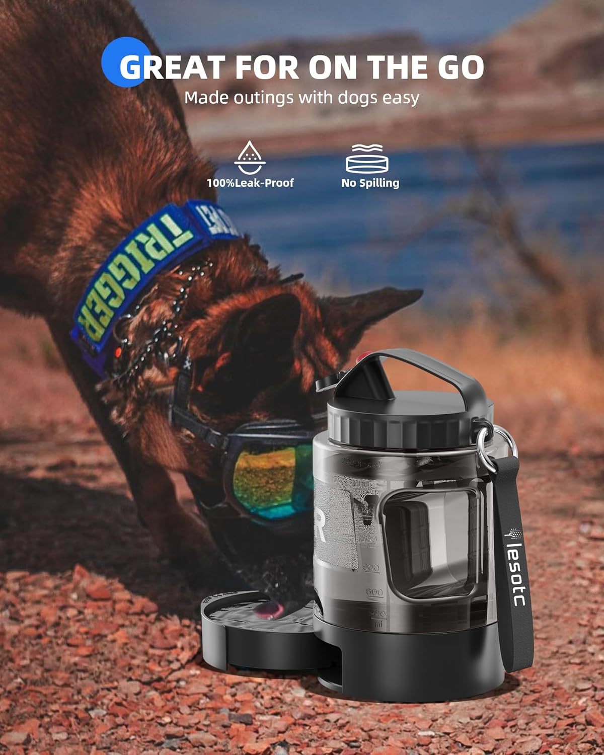 Portable Pull‑Out Dog Water Bowl for Outdoor Adventures