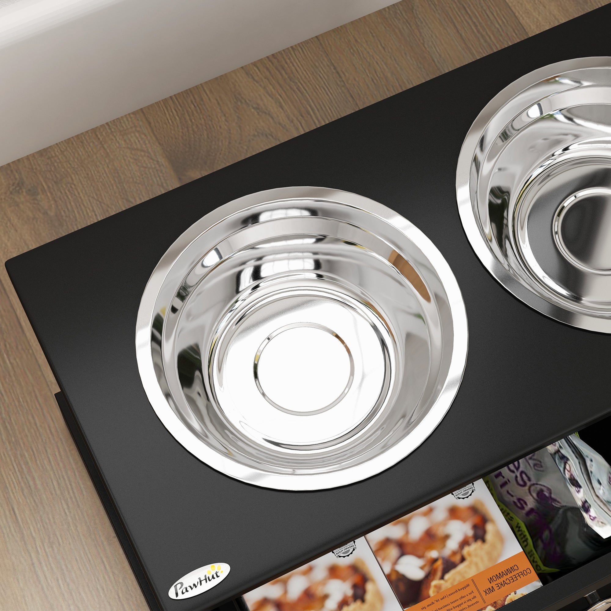 Large Elevated Dog Bowls with 11L Storage Drawer