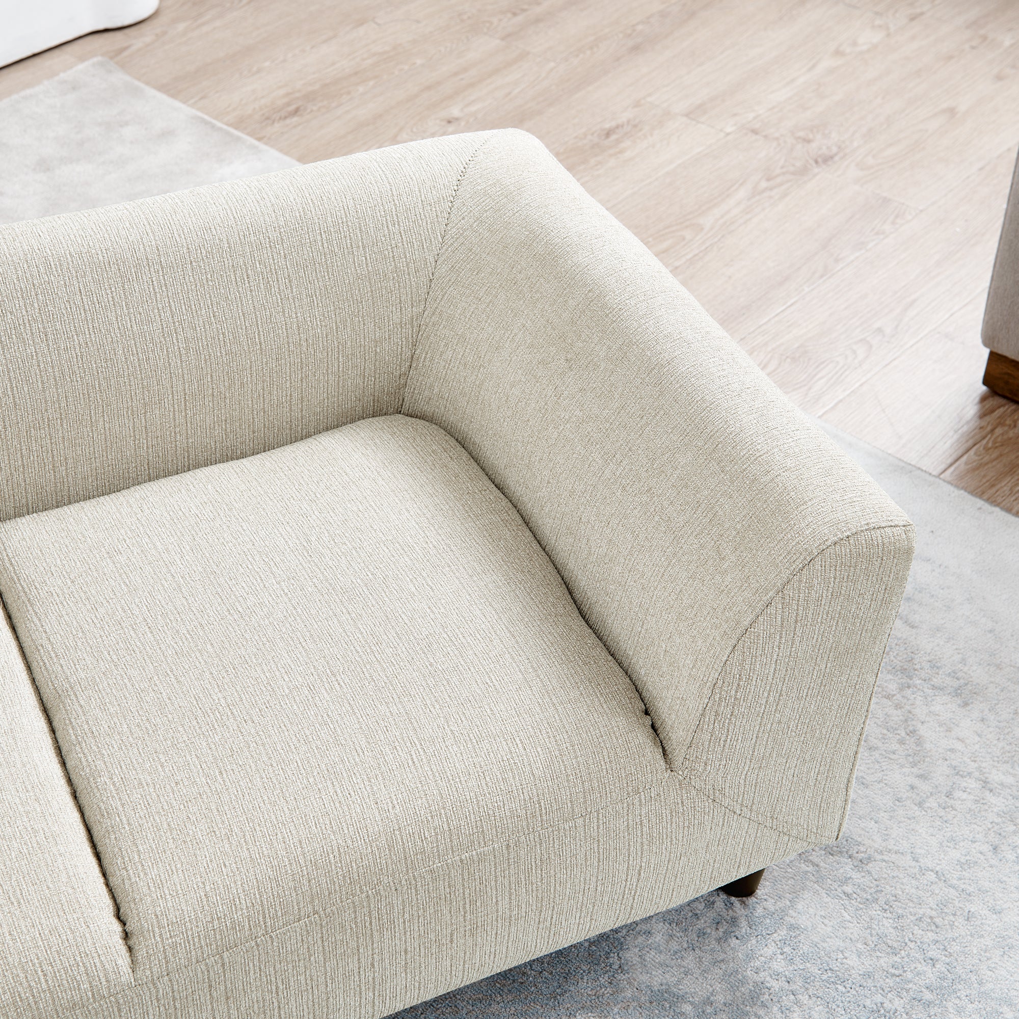 Pet Sofa With Backrest And Armrests, Modern Rectangular Pet Sofa Suitable For Small And Medium Dogs, Soft Cushion Comfortable Dog Sofa,--BEIGE