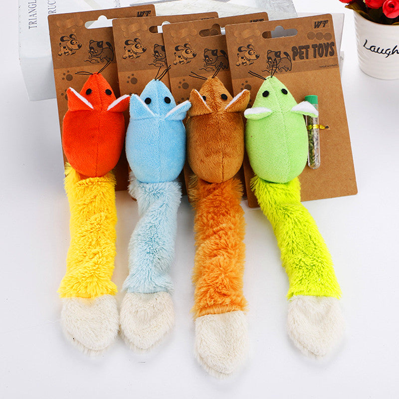 Long‑Tail Mouse Cat Teaser Toy