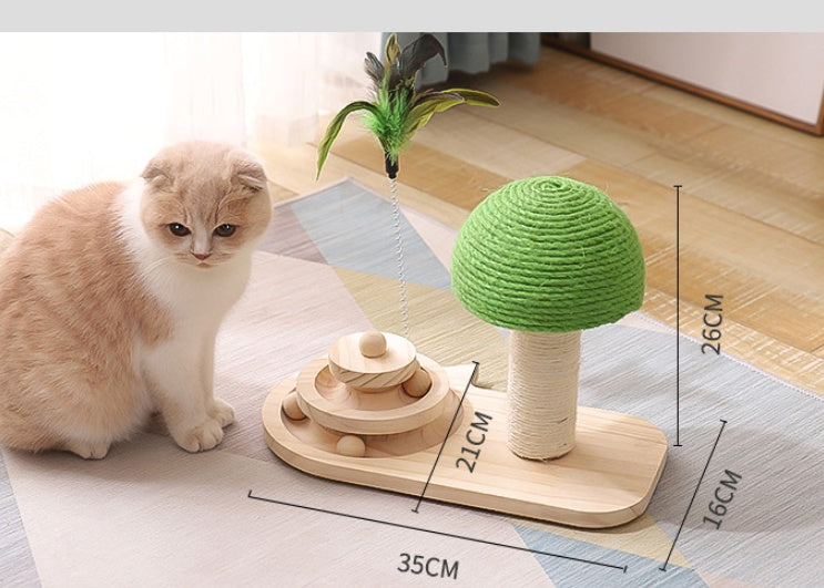Cat Scratching Post with Sisal Balls