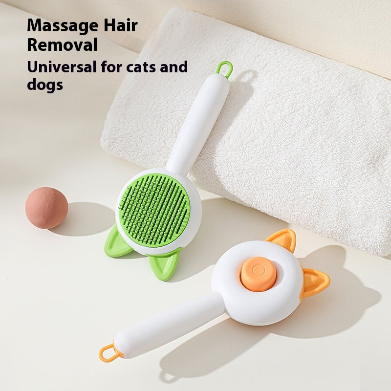Self‑Cleaning Pet Hair Remover & Dematting Brush