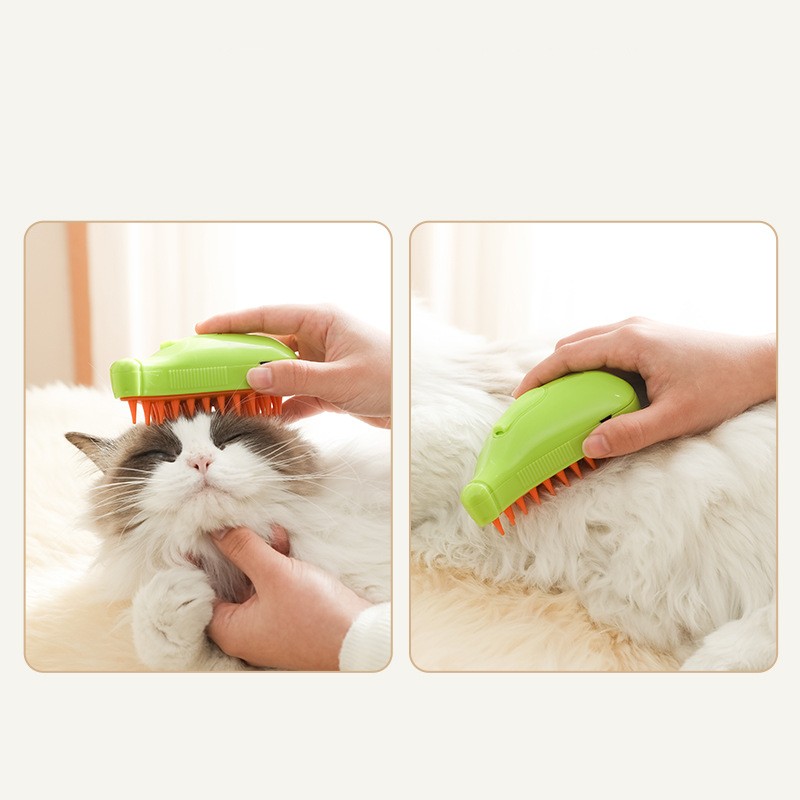 3‑in‑1 Pet Steam Grooming & Hair Removal Brush