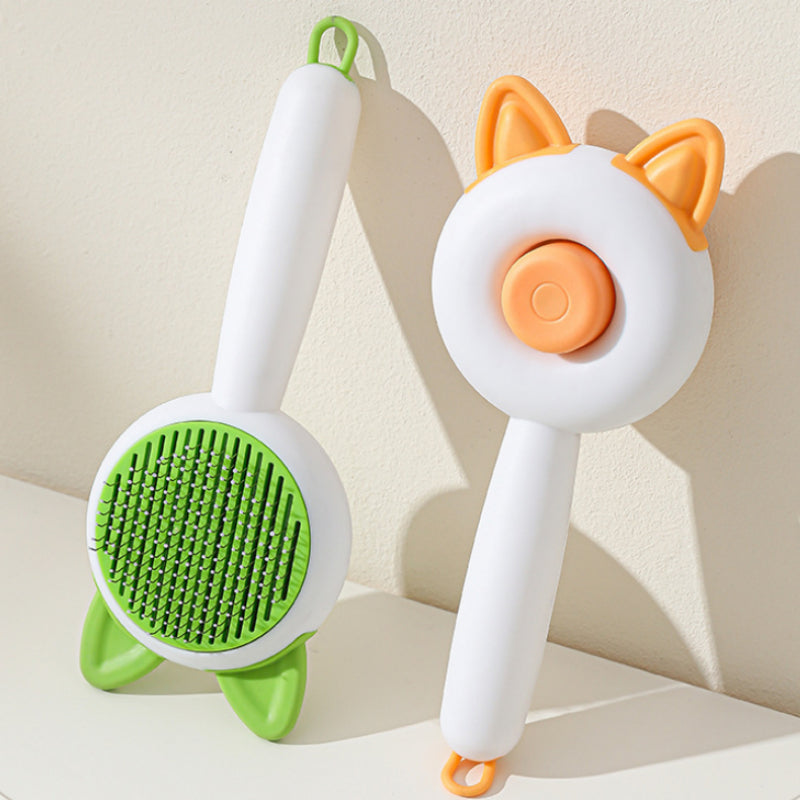 Self‑Cleaning Pet Hair Remover & Dematting Brush