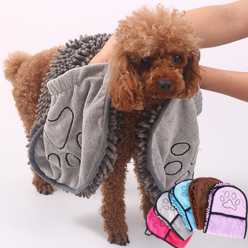 Super‑Absorbent Microfiber Pet Bath Towel & Dog Bathrobe – Quick‑Dry