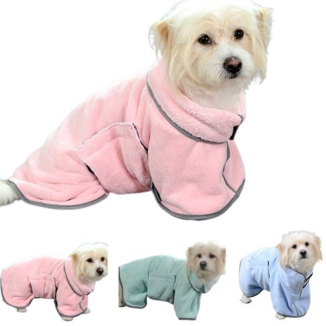 Quick‑Dry Microfiber Pet Bath Towel & Bathrobe