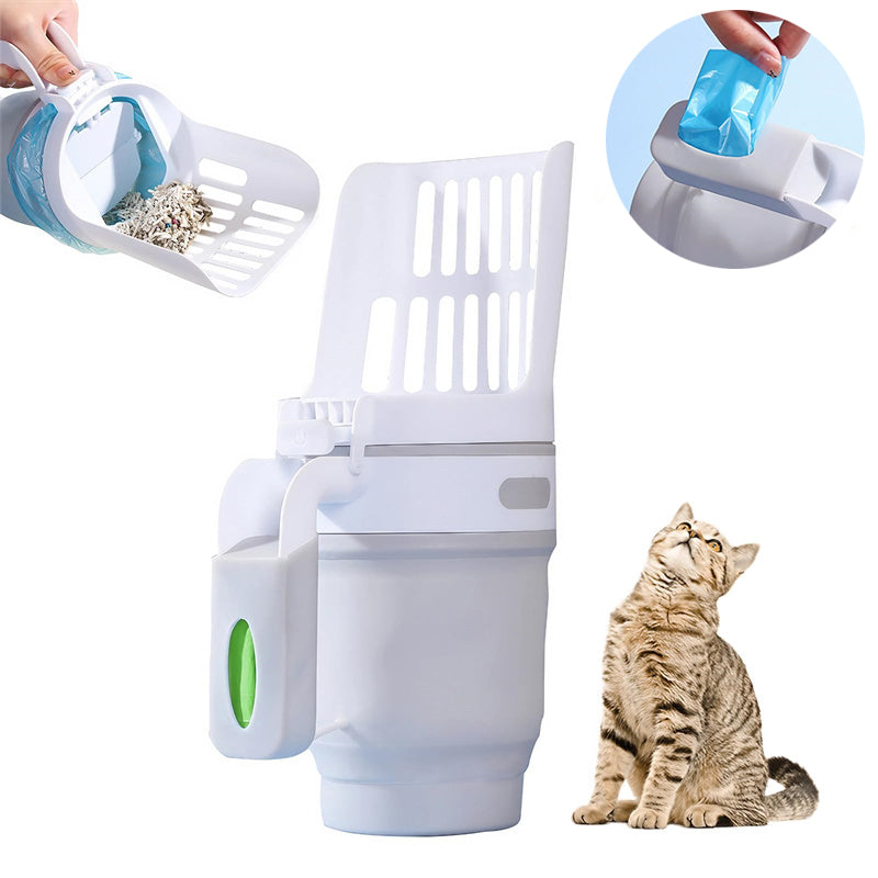 Upgraded Wide Cat Litter Scoop with Refill Bag System