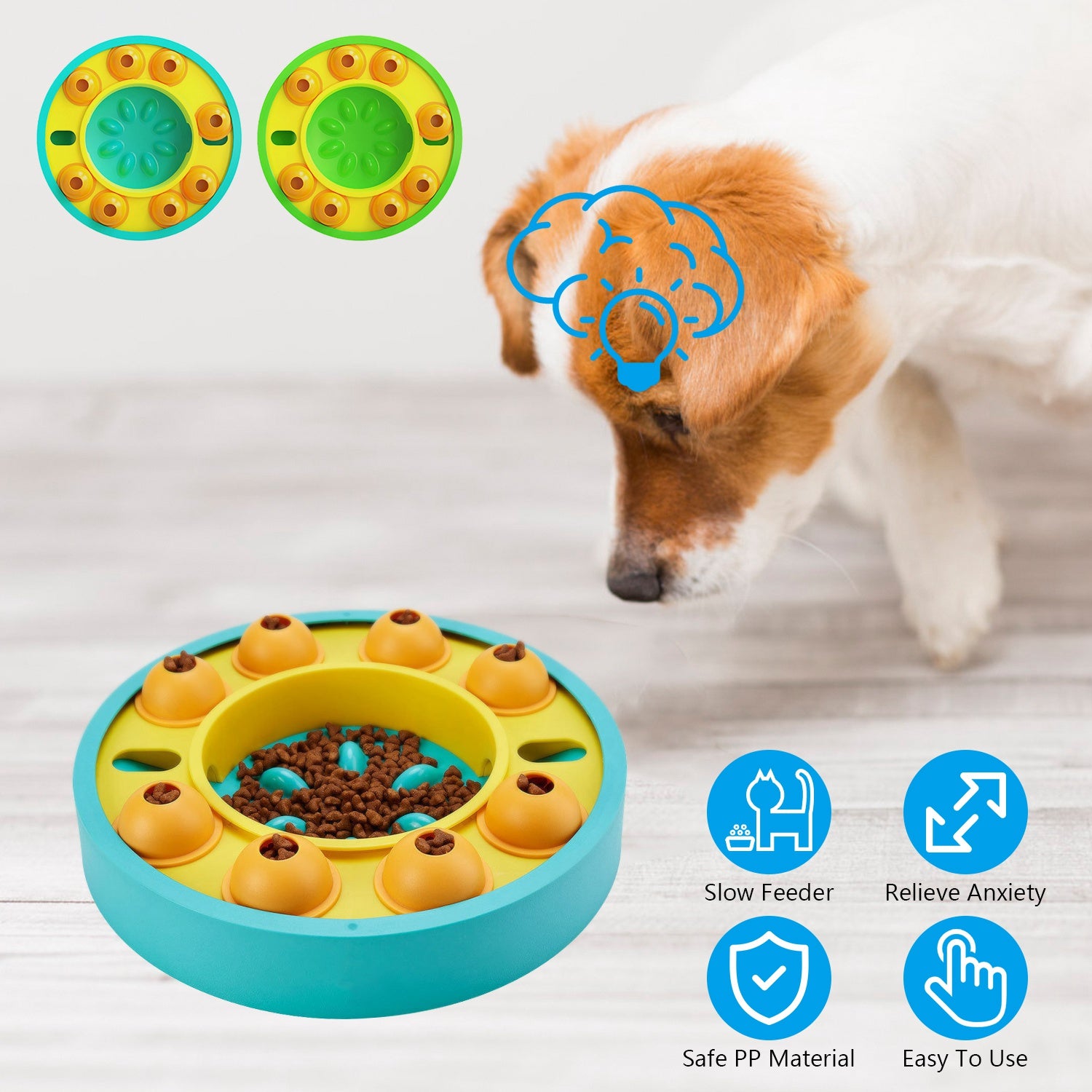 Interactive Slow-Feed Puzzle Treat Toy for Dogs & Cats