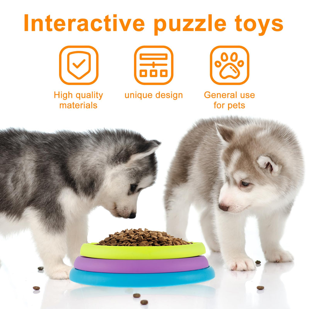3‑in‑1 Slow‑Feed Pet Bowl with Puzzle & Lick Mat