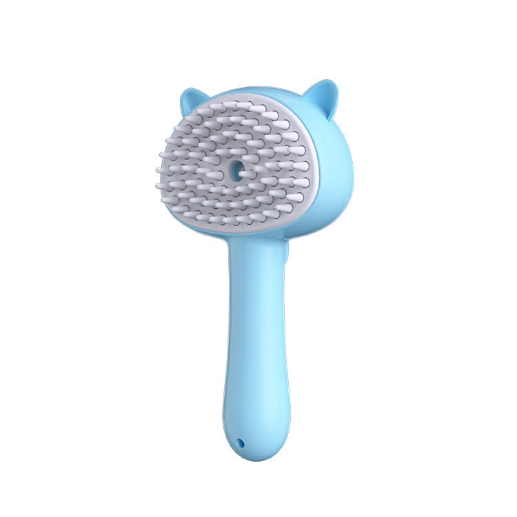 Rechargeable Self‑Cleaning Pet Grooming Brush with Mist – Cats & Dogs