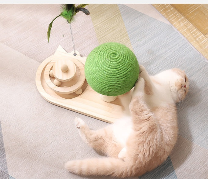 Cat Scratching Post with Sisal Balls