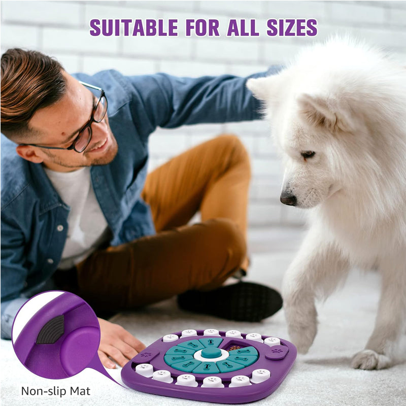 Interactive Treat Puzzle Enrichment Toy for All Dog Sizes
