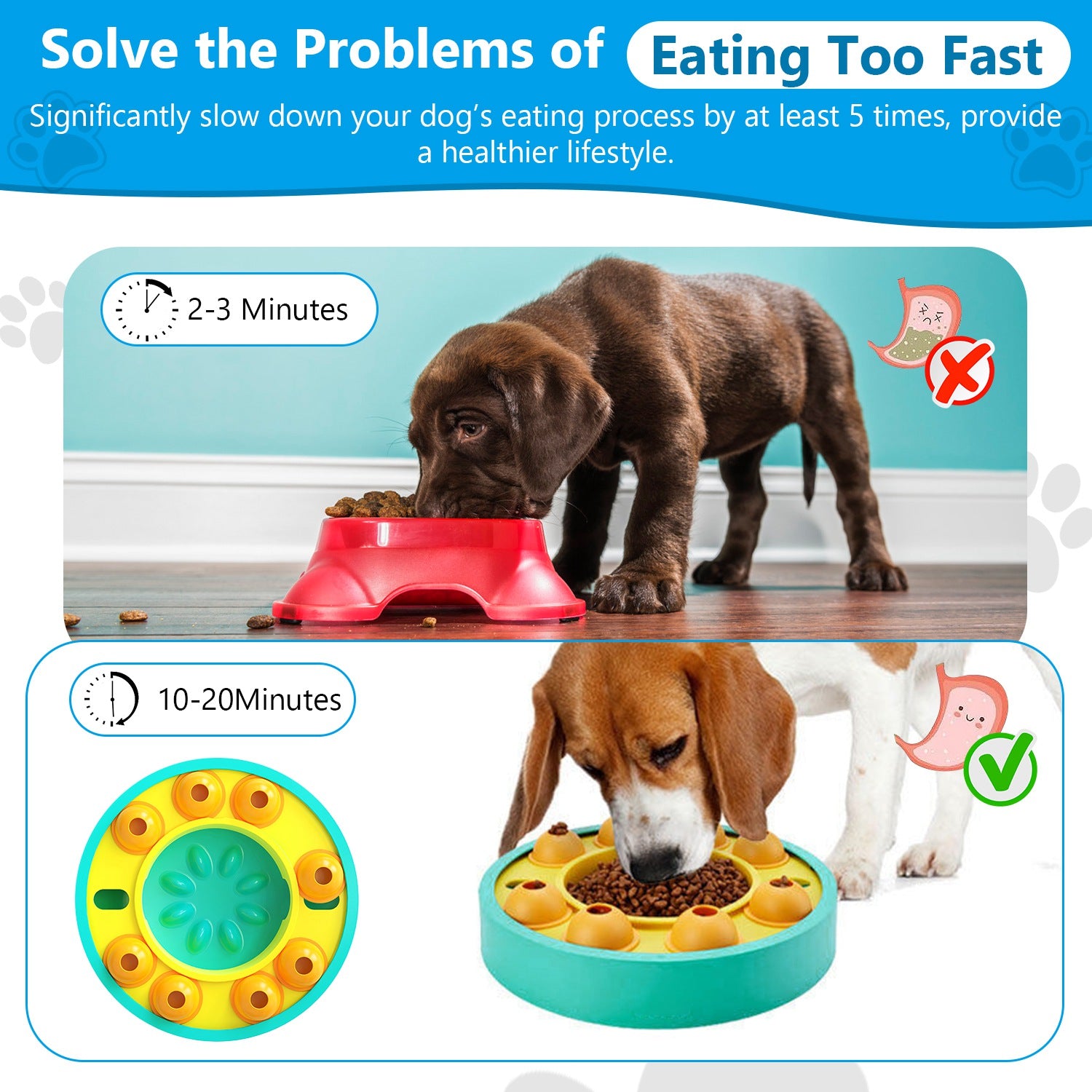 Interactive Slow-Feed Puzzle Treat Toy for Dogs & Cats