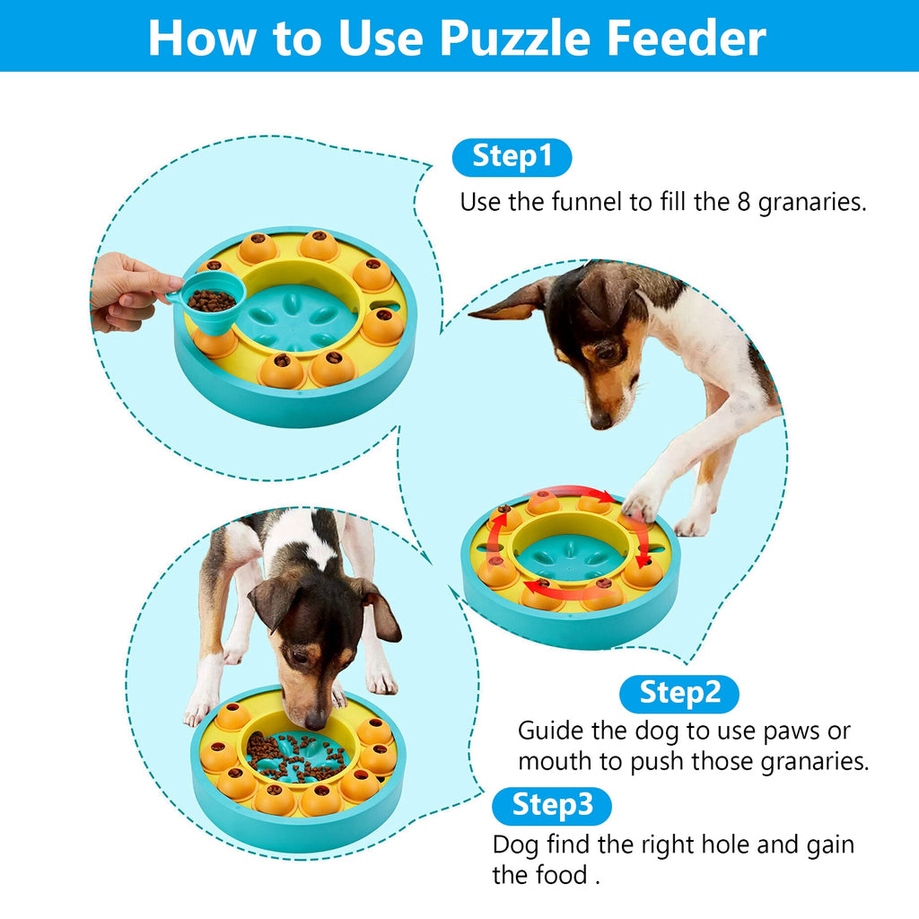 Interactive Slow-Feed Puzzle Treat Toy for Dogs & Cats