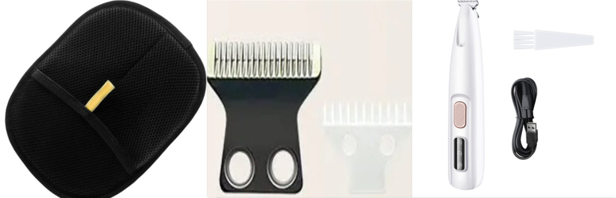 Waterproof Pet Paw Trimmer with LED Light & Wide Blade