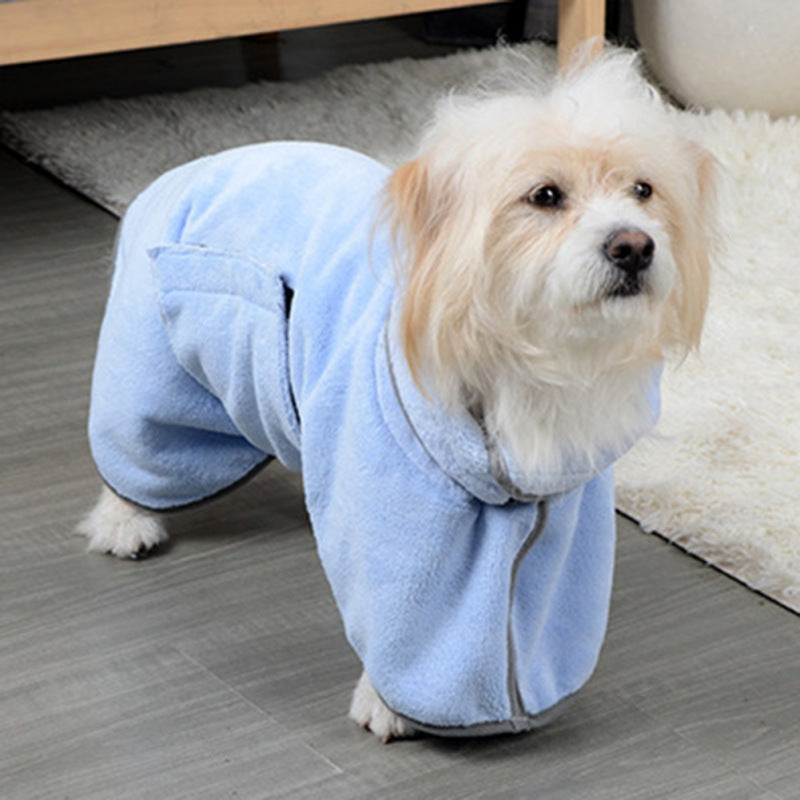 Quick‑Dry Microfiber Pet Bath Towel & Bathrobe
