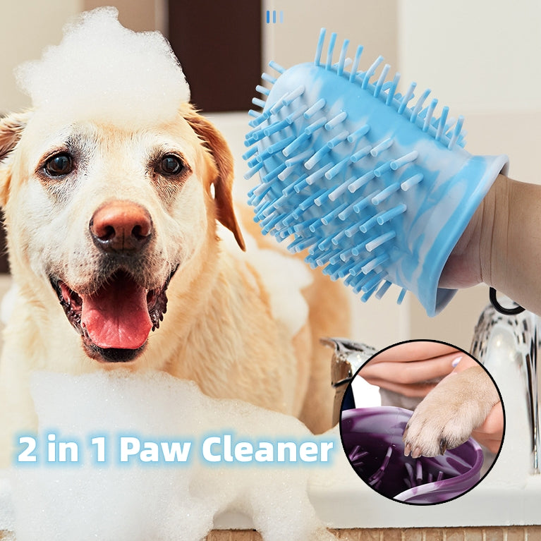 2‑in‑1 Dog Paw Cleaner Cup with Soft Brush – Portable Foot Washer
