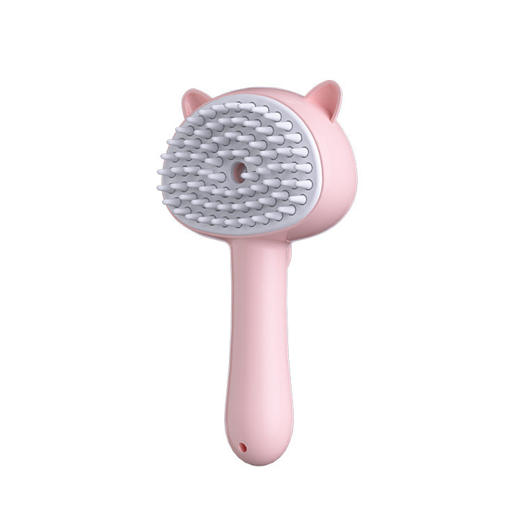 Rechargeable Self‑Cleaning Pet Grooming Brush with Mist – Cats & Dogs