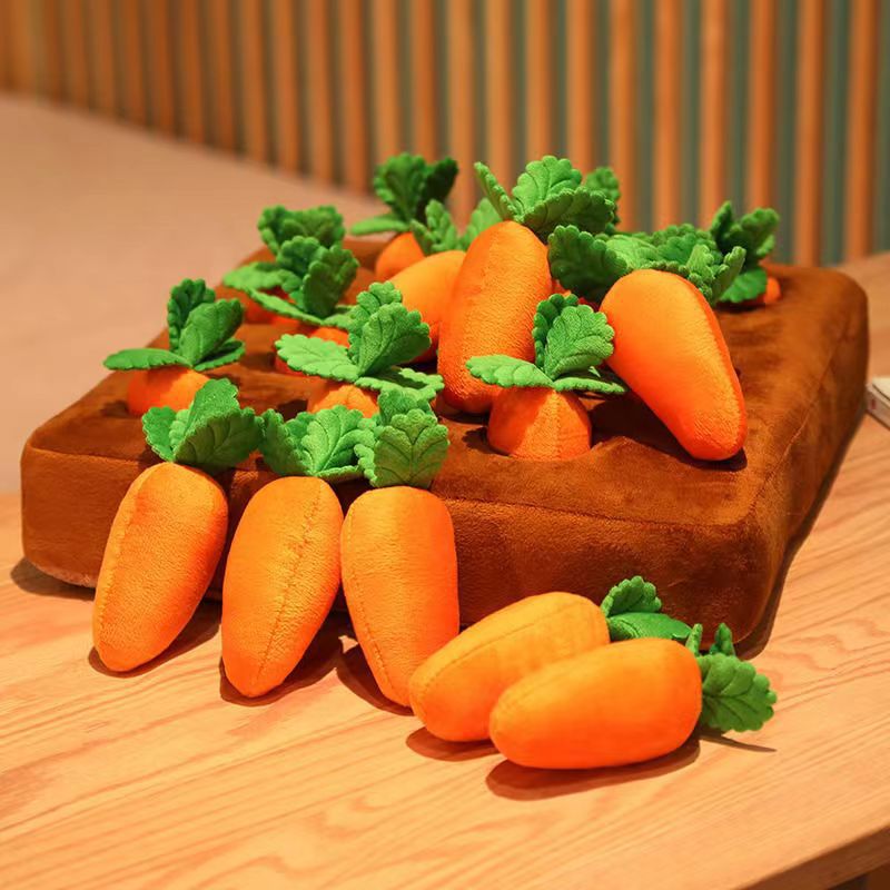 Carrot Plush Dog Toy