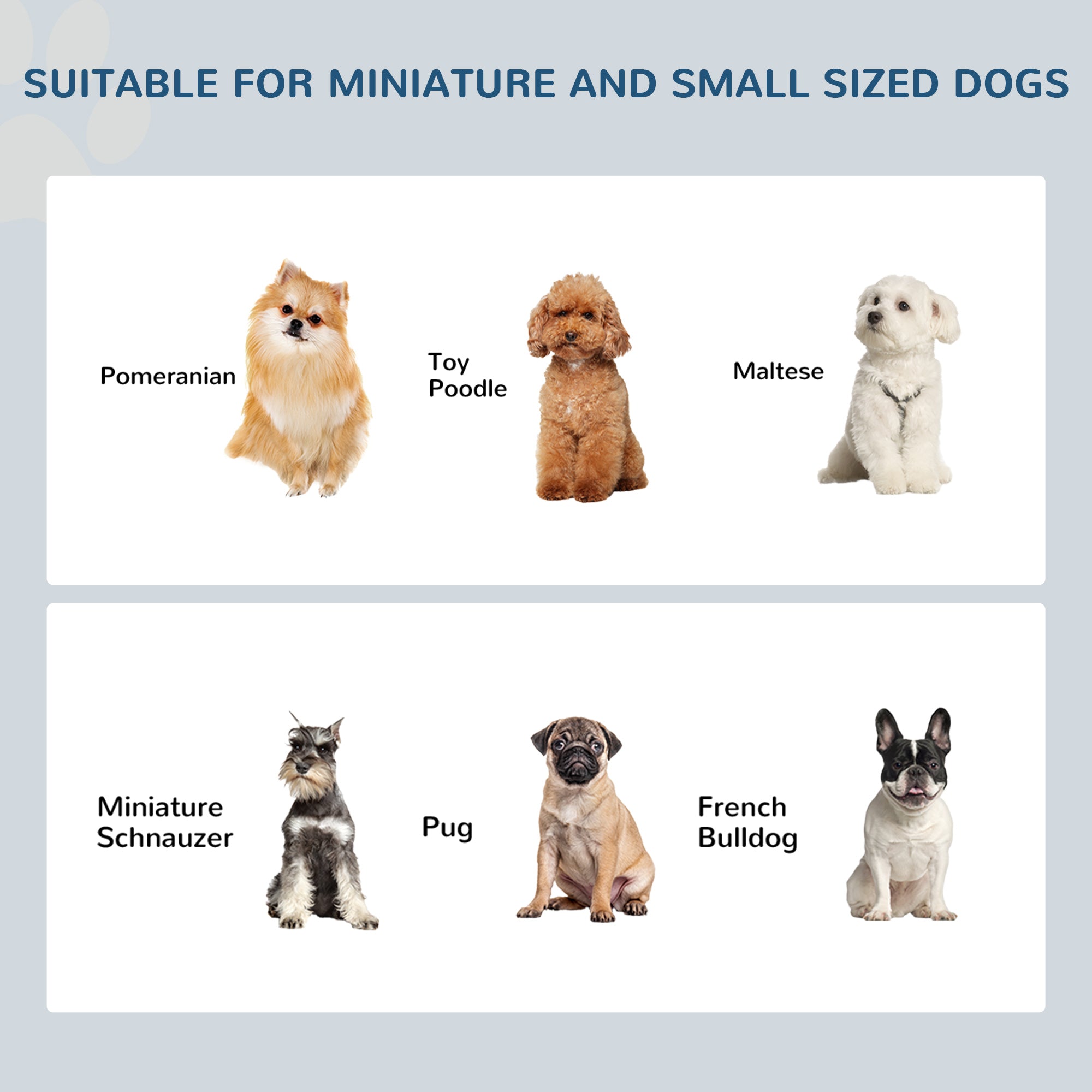 6″ Elevated Puppy Feeding Station with Stainless Bowls & Wooden Frame – White