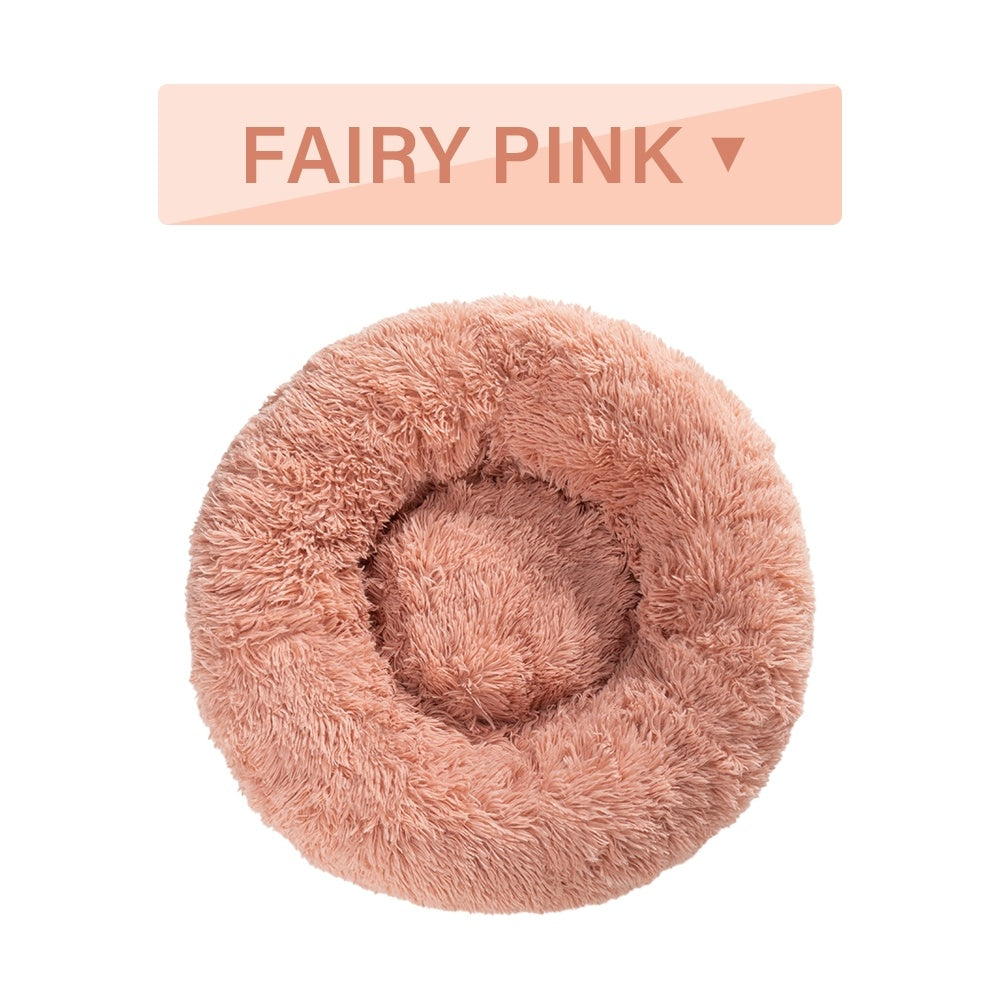 Fluffy Donut Calming Pet Bed