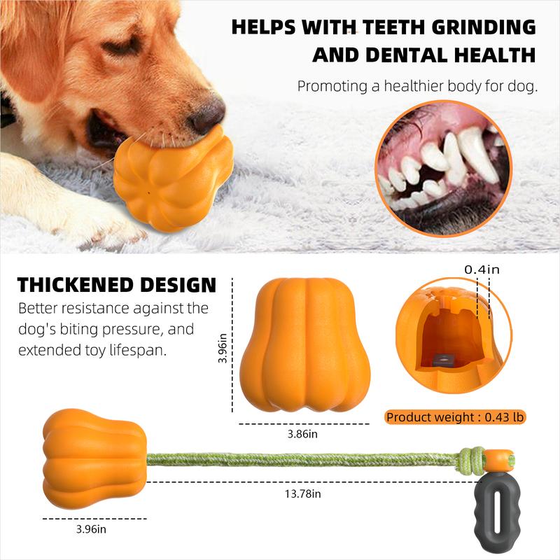 PROKEl Dog Rope Fetch Exercise ToyforMedium  Large Aggressive Chewers BreedDogsChew Interactive Toys Training Tug Of WarBallsindoor And Outdoor Halloween Dogtoyorange Plain Indestructible Dogtoy Super