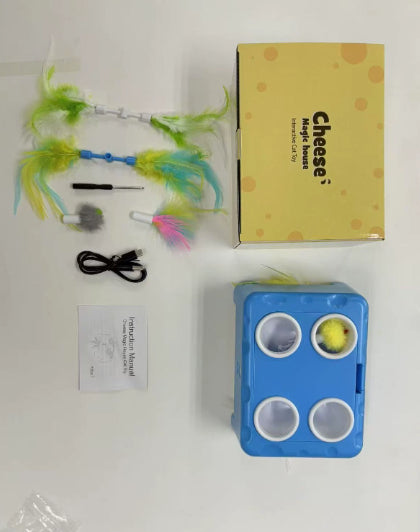 3-in-1 Cheese House Smart Cat Toy