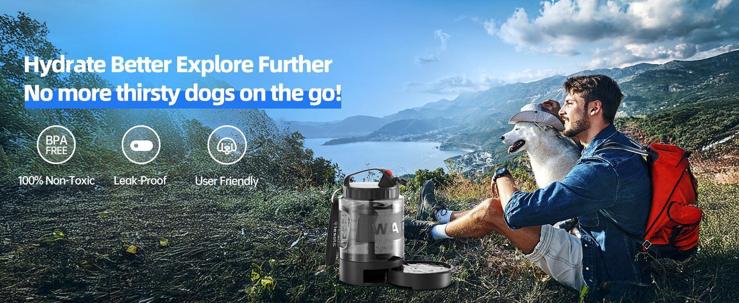 Portable Pull‑Out Dog Water Bowl for Outdoor Adventures