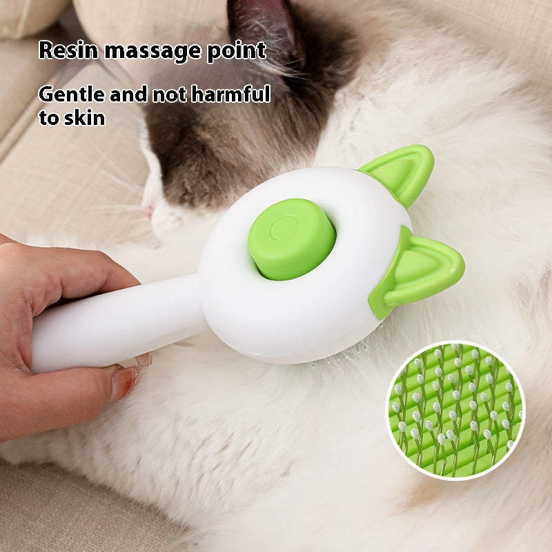 Self‑Cleaning Pet Hair Remover & Dematting Brush