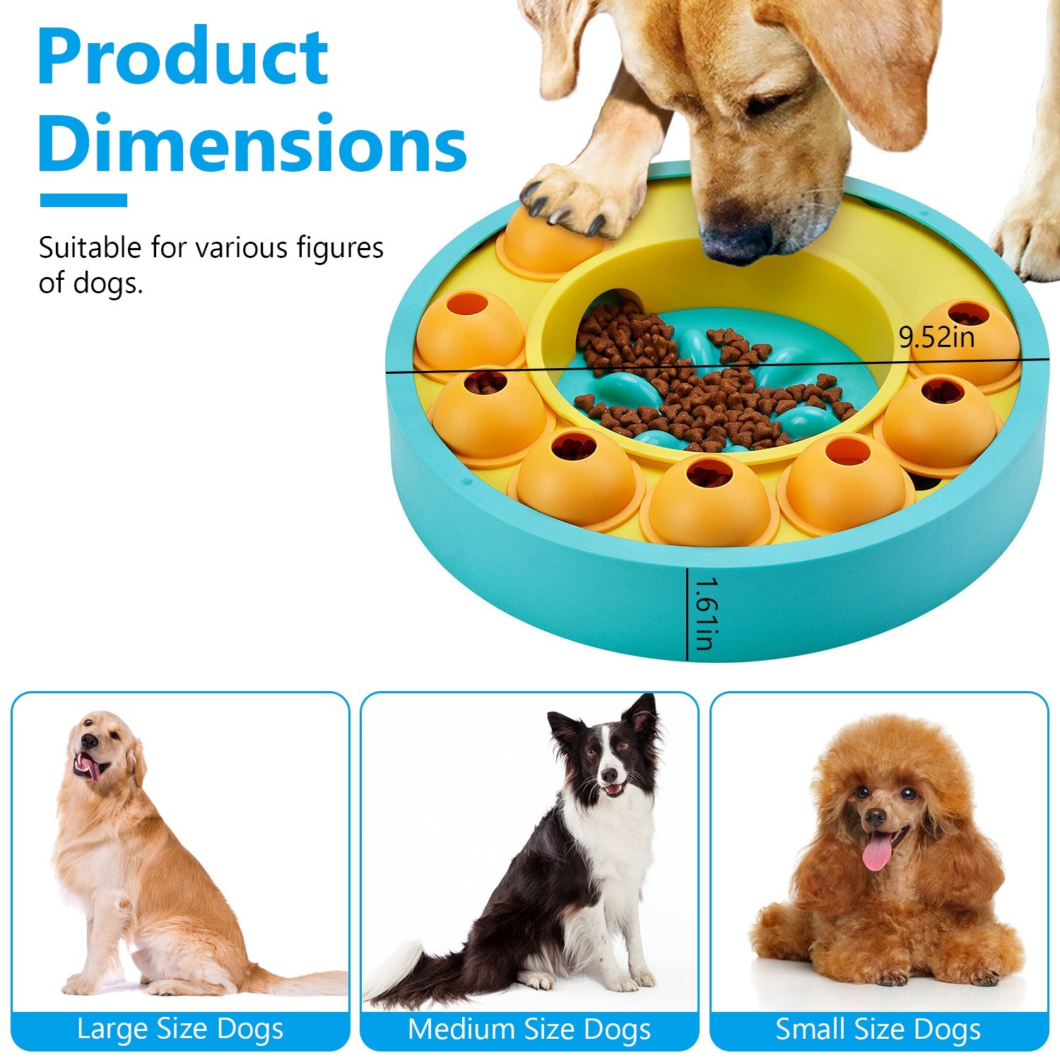 Interactive Slow-Feed Puzzle Treat Toy for Dogs & Cats